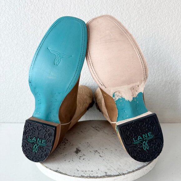 Lane SARATOGA Womens Square Toe Cowboy Boots 11 Desert Clay Western Cowgirl - Picture 10 of 13